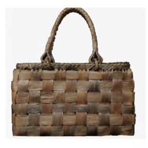 602 Walnut Skin Woven Handbag