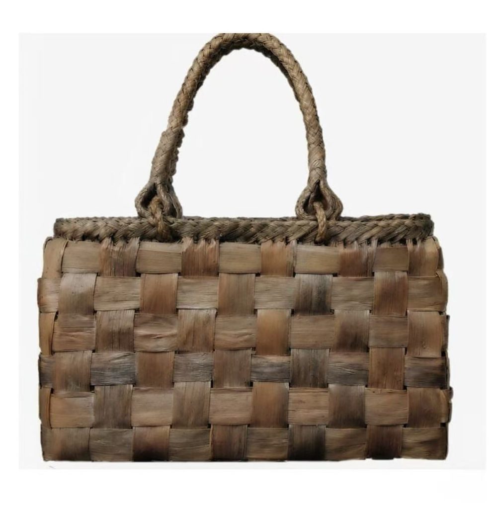 602 Walnut Skin Woven Handbag
