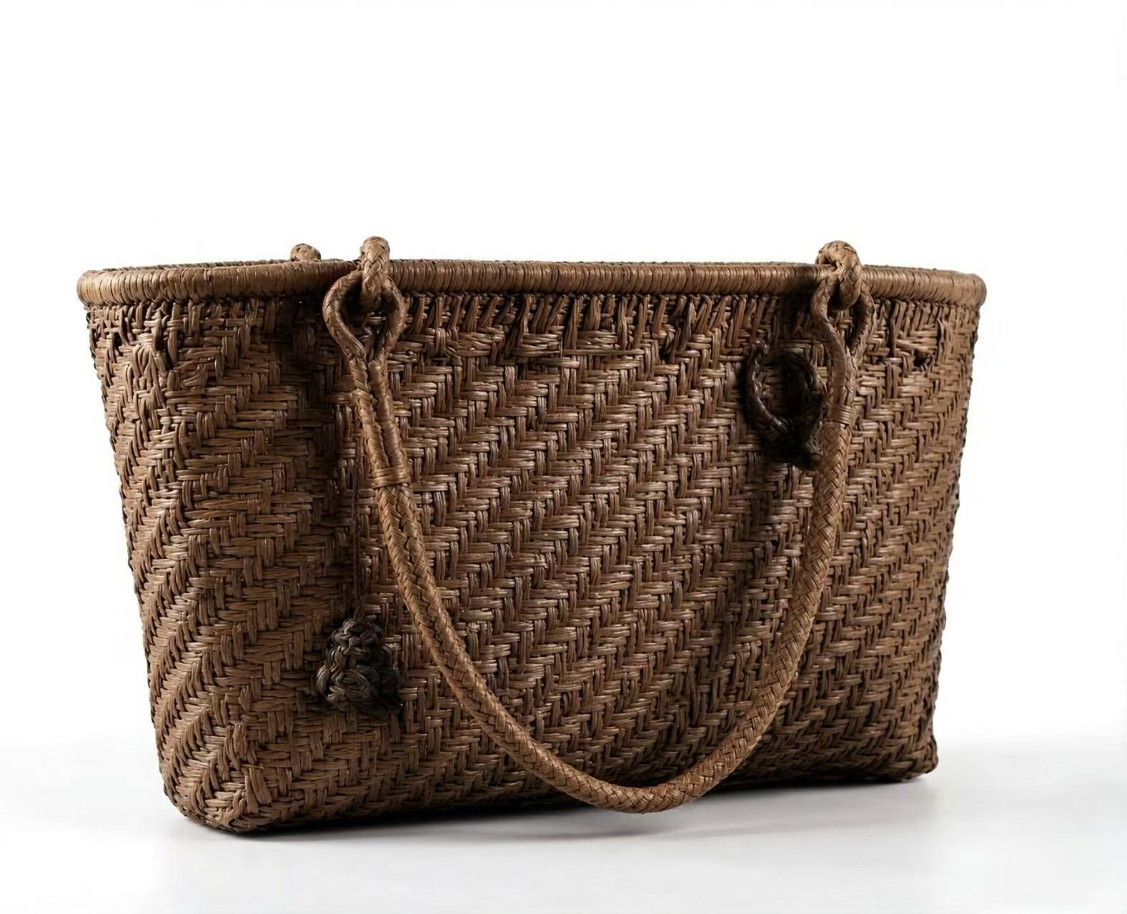 TS003 -1Wild Grape Vine Woven Handbag