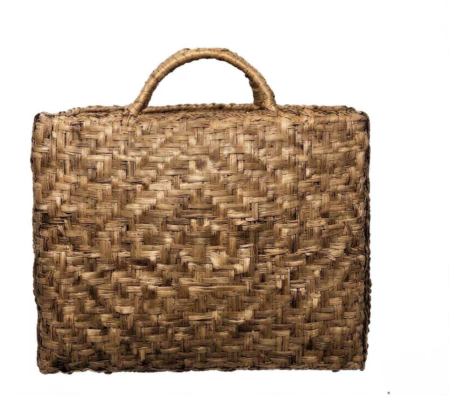 Small Luggage Style Wild Grape Vine Woven Bag