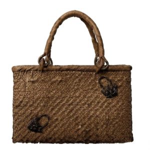 Y7/F050-1Wild Grape Vine Woven Handbag