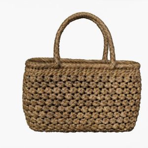 G015 Wild Grape Vine Woven Tote Handbag