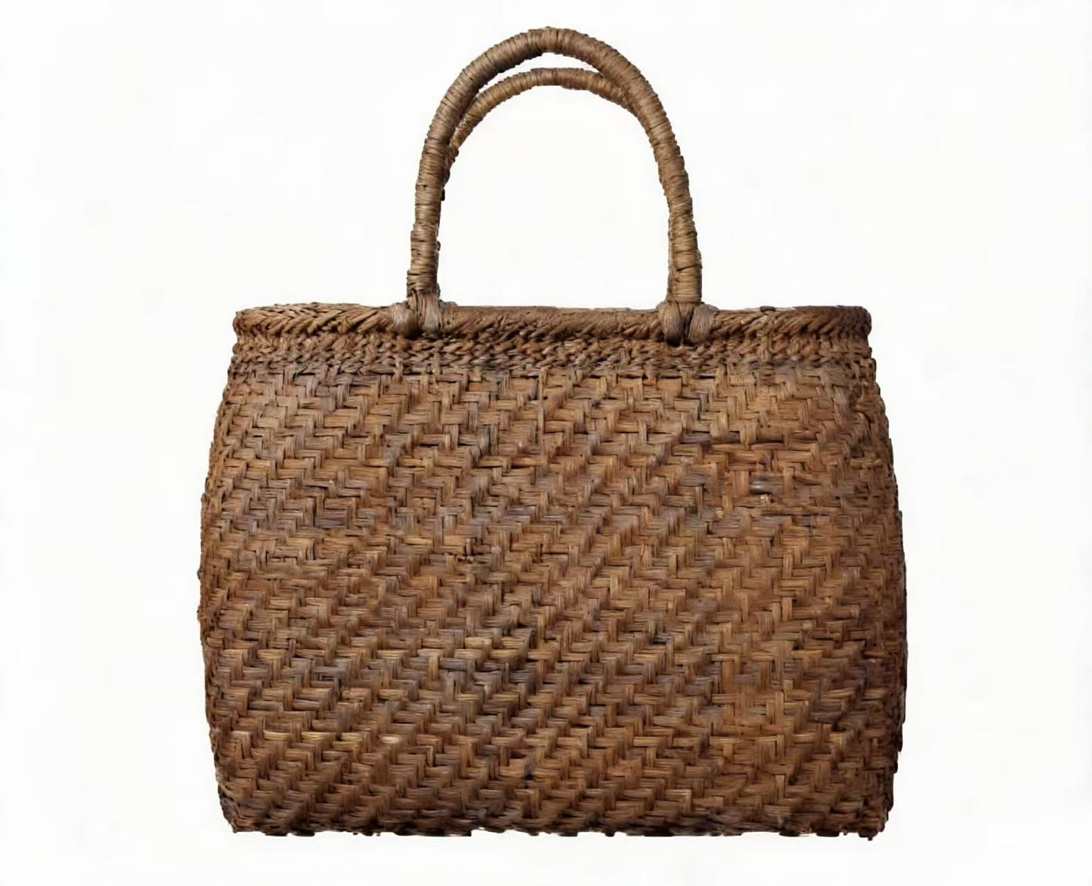 100M-9 Wild Grape Vine Woven Tote Handbag