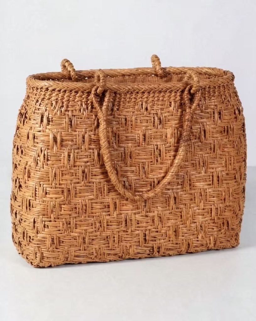 100M-13 Wild Grape Vine Woven Tote Handbag