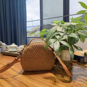 No.9 Wild Grape Vine Woven Curved Handbag