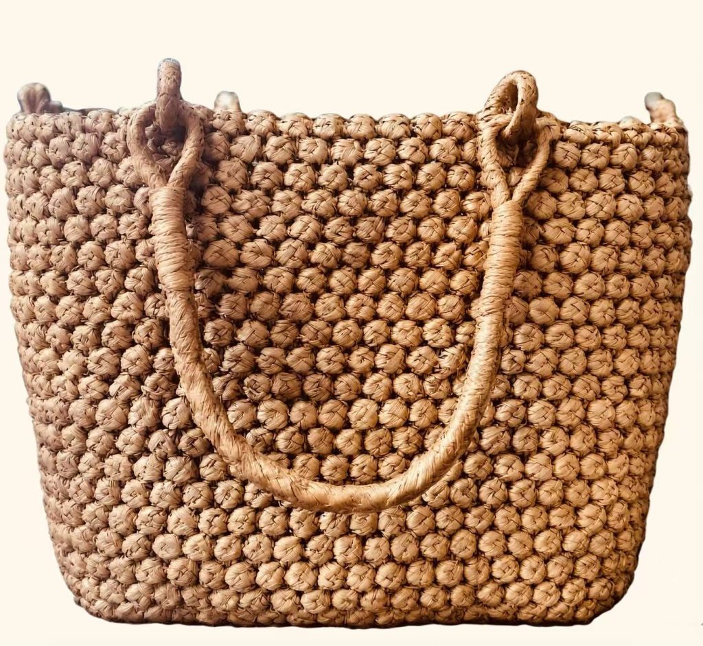 Second Layer Vine Hollow Woven Tote Bag
