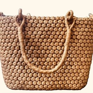 Second Layer Vine Hollow Woven Tote Bag