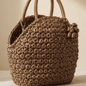 A-15 4mm Hexagon Pattern Wild Grape Vine Tote Bag