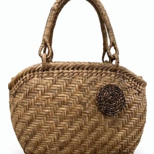 R-17L 4mm Hexagon Pattern Wild Grape Vine Half-Moon Bag