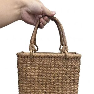 New Style 7mm Rope Cross Weave Wild Grape Vine Handbag