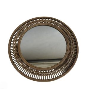 Handwoven Round Rattan Mirror Frame (Mirror Not Included)