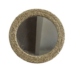 Round Seagrass Woven Wall Mirror