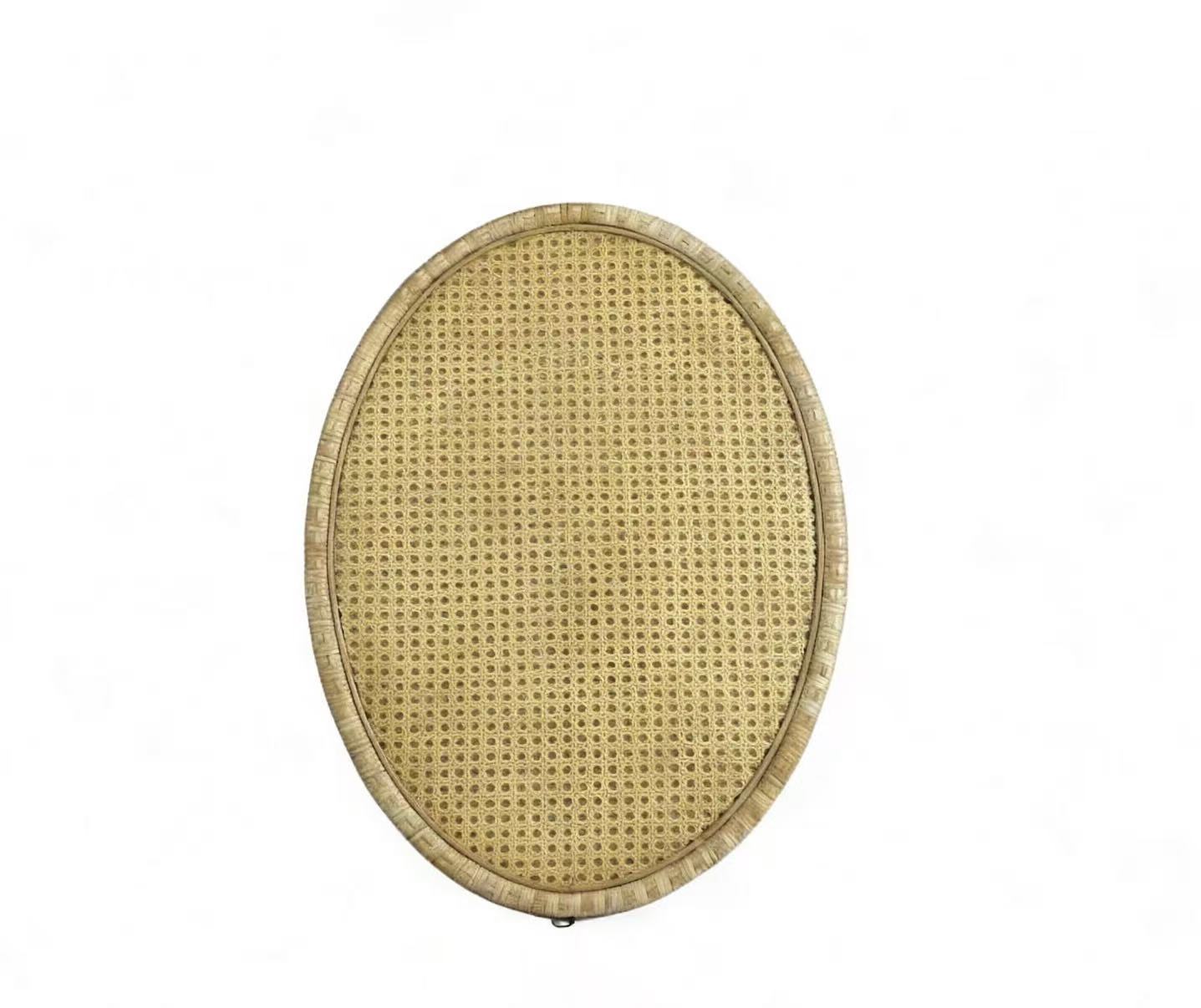 Oval Rattan Open Mesh Weave Wall Decor
