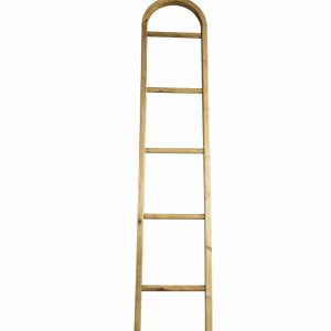 Arched Top Wooden Decorative Ladder Towel Rack