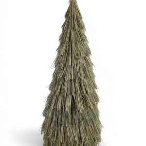 Handwoven Natural Straw Christmas Tree