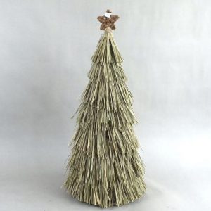 Handwoven Natural Straw Christmas Tree X061W2320A0