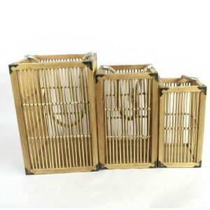 Set of 3 Bamboo Storage Baskets X061W2323A0