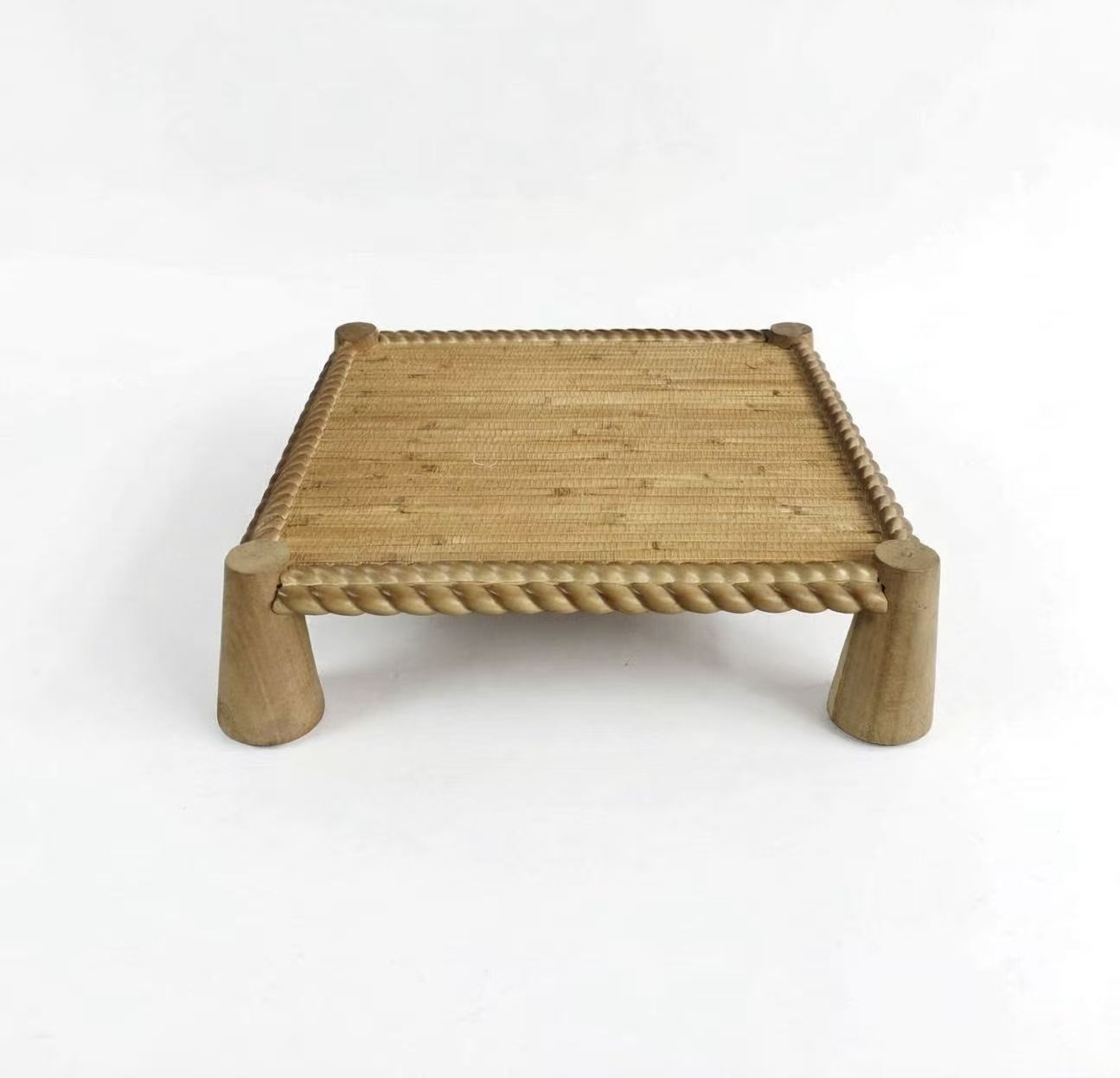 Bamboo Woven Square Raised Serving Tray X061W3029A0