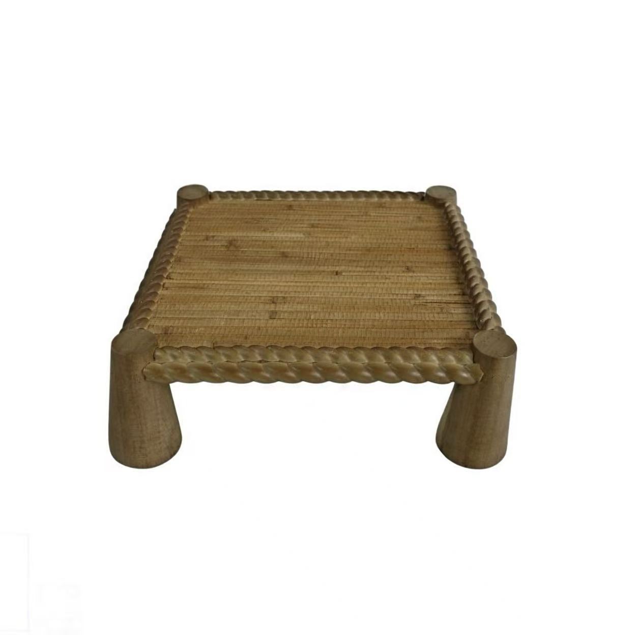 Bamboo Woven Square Raised Serving Tray X061W3030A0