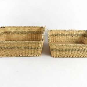 Handwoven Rattan Storage Basket Set of 2 XZR7621A0