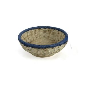 Handwoven Natural Straw Storage Bowl XZR7623A0
