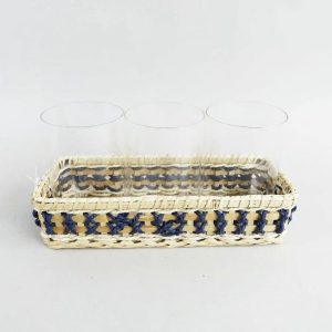Handwoven Rattan Cup Tray XZR7640A0