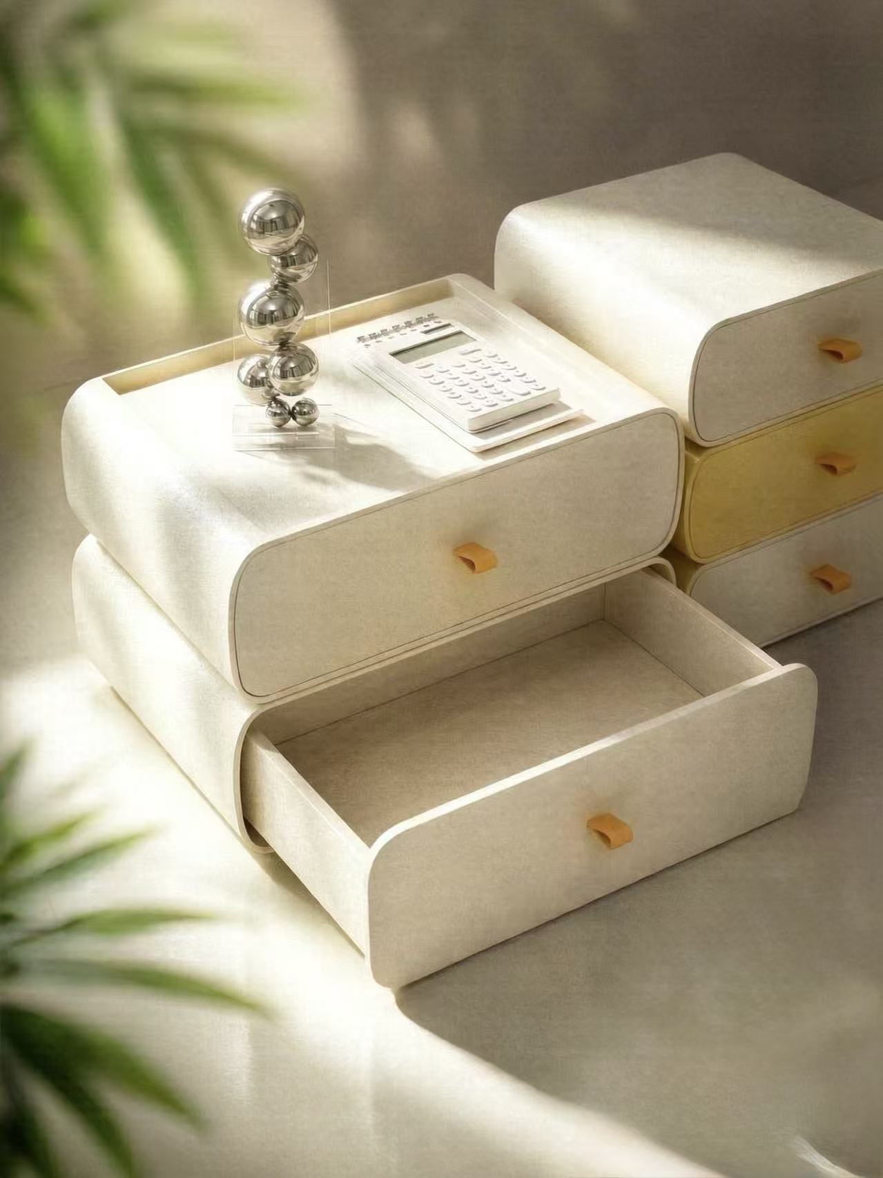Desktop Drawer Storage Organizer, PP & Silicone Multi-layer Desk Cabinet, Cosmetic & Stationery Storage Box - Image 4